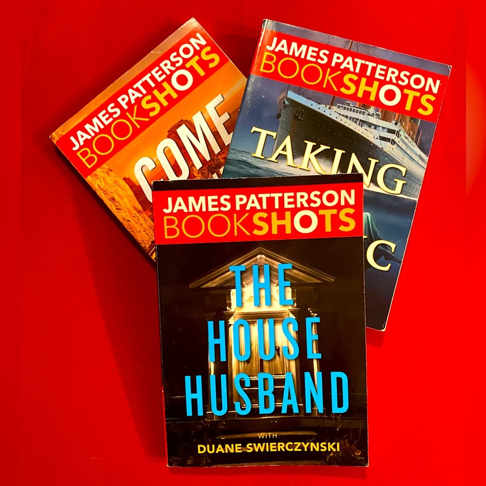 Three of the James Patterson book shots.